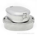 Oval Adult And Kids Stainless Steel Bento Box